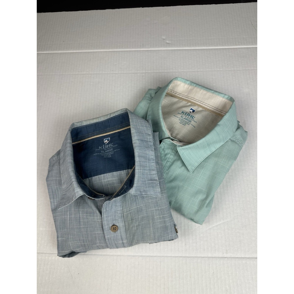 LOT KUHL Karib Men's SS Button Up Vacation Beach Island Travel Shirts Sz XL
